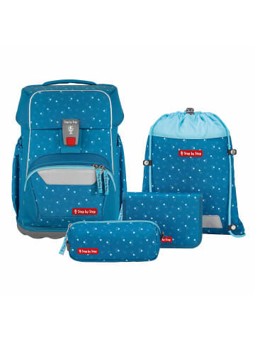 Step by Step Basis Schulranzen-Set 4-teilig Set „Blue Hearts