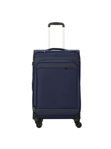 D&N Travel Line 9504 4 Rollen Trolley M 67 cm mit Dehnfalte navy