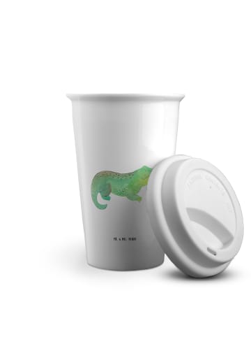 Mr. & Mrs. Panda Thermobecher Krokodil ohne Spruch in Weiß