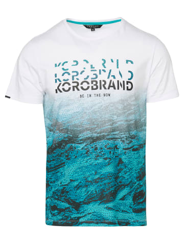 KOROSHI Kurzarm T-Shirt in weiß