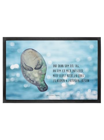 Mr. & Mrs. Panda Schmutzfangmatte Seekuh Happy mit Spruch in OZeichenanblue