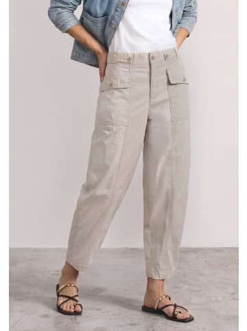 Street One High Waist Barrel Leg Hose im Casual Fit in Clay Sand