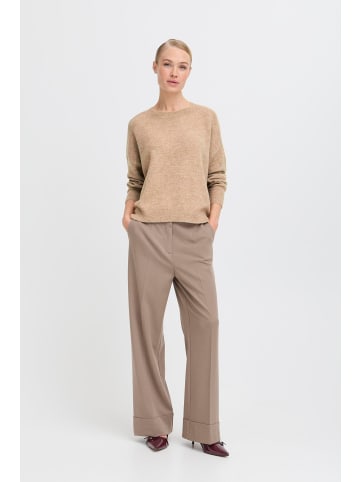 b. young Strickpullover langarm BYMONNA Baggy fit in Walnut Melange