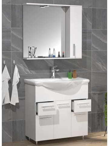 ebuy24 Badmöbelset LisaloXL Weiß 75 x 45 cm