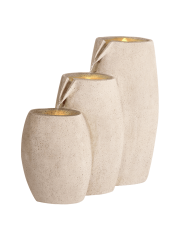 Beliani Gartenbrunnen ARKLE in Beige - (W) 63 x (H) 70 x (L) 28 cm