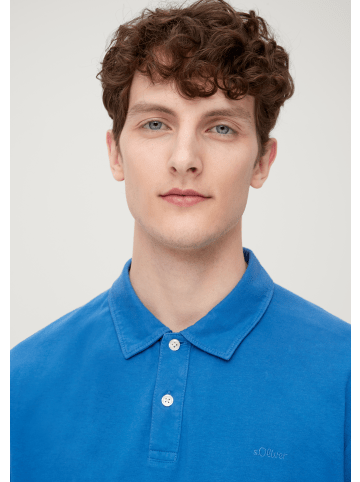 s.Oliver Polo-Shirt kurzarm in Blau