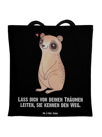 Mr. & Mrs. Panda Tote Bag Plumplori Glücklich mit Spruch in Schwarz