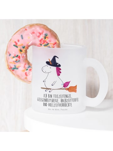 Mr. & Mrs. Panda Kaffeetasse Einhorn Hexe mit Spruch in Transparent