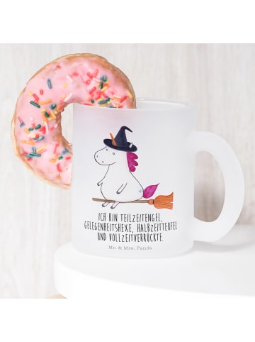 Mr. & Mrs. Panda Teetasse Einhorn Hexe mit Spruch in Transparent