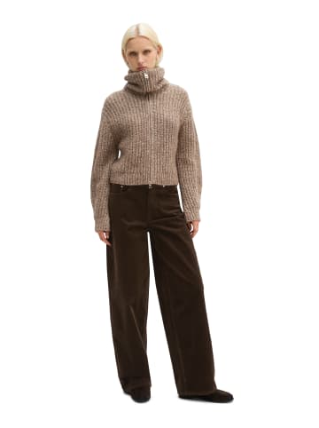Marc O'Polo Zip-Cardigan relaxed in Dark Brown