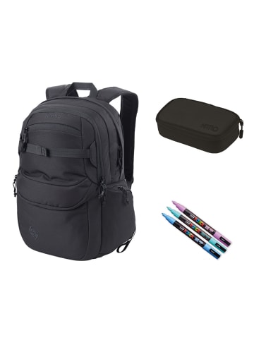 Nitro Future Hero Schulranzen-Set 3-teilig true black
