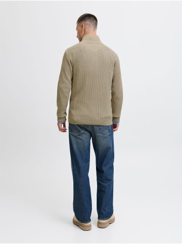 Jack & Jones Sweatshirt mit halbem Reißverschluss in Crockery