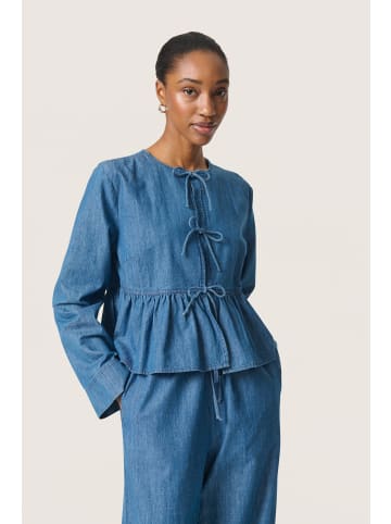 Soaked in Luxury Langarm - Hemd SLChamy Feminine Form in Medium Blue Denim