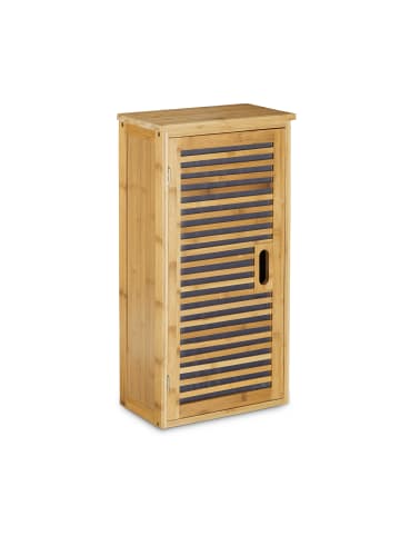 relaxdays Hängeschrank 2 Ablagen in Natur - (B)35 x (H)66 x (T)20 cm