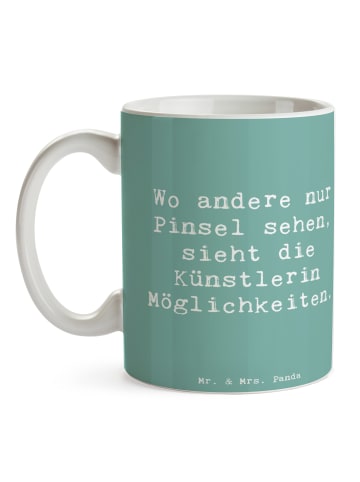 Mr. & Mrs. Panda Tasse Spruch Künstlerin Visionen mit Spruch in Meeresbrise
