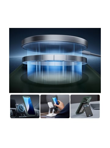 COFI 1453 ESR Classic Pro Set Halolock magnetisch Hülle iPhone 16 Pro Max grün in Grün