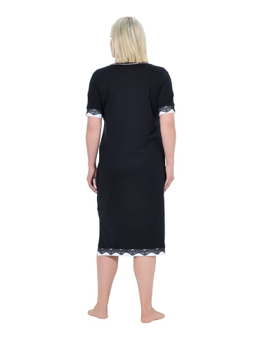 Ulla Popken Nachthemd in schwarz