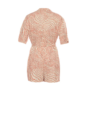 Le Temps des Cerises Jumpsuit in orange-beige