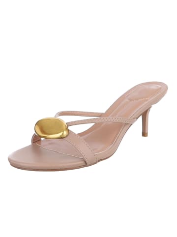 Ital-Design High-Heel Sandalette in Hellbraun