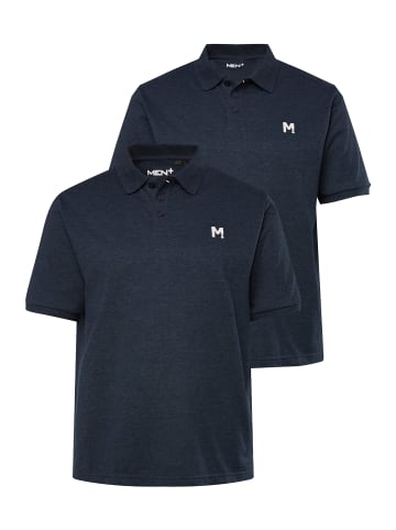Men Plus Poloshirt in navy blau