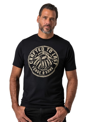 JP1880 Kurzarm T-Shirt in schwarz
