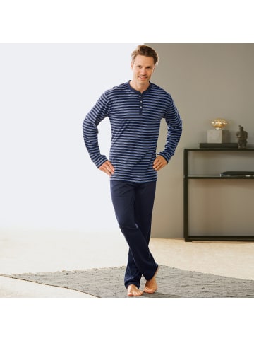 Erwin Müller Single-Jersey Schlafanzug in marine