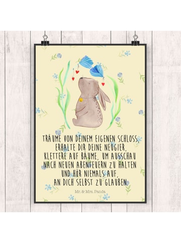 Mr. & Mrs. Panda Bild Hase Blume mit Spruch in Blumig