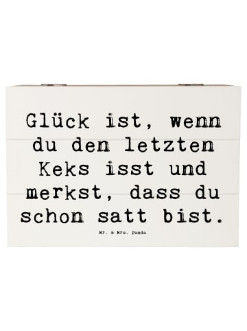 Mr. & Mrs. Panda Aufbewahrungsbox Spruch Glück Erfüllung mit Spruch in Weiß