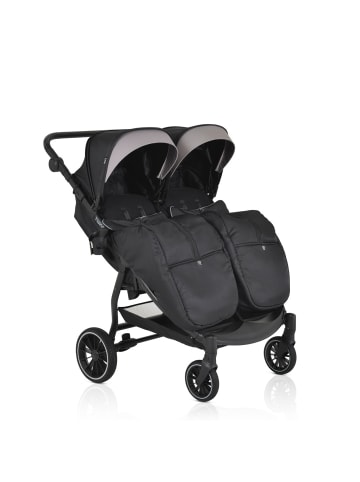 Moni Zwillingskinderwagen TwinGo in schwarz