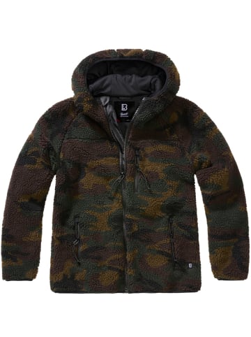 Brandit Jacke "Women Teddyfleece Jacket Hooded" in Camouflage