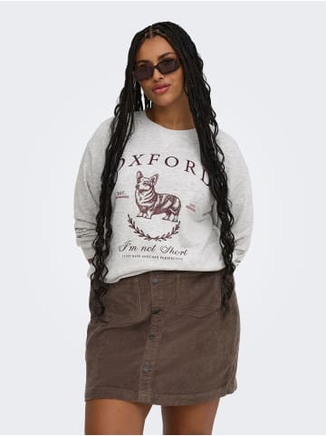 ONLY Carmakoma Sweatshirt in Light Grey Melange