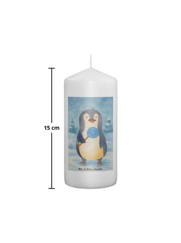 Mr. & Mrs. Panda Adventskerze Pinguin Lolli Design ohne Spruch in Weiß