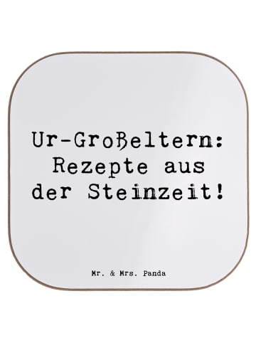 Mr. & Mrs. Panda Untersetzer Ur-Großeltern Rezepte mit Spruch in Weiß