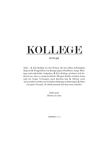 Poster & Frame Poster Kollege