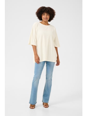 Cream T-shirt CRFria Oversize fit in Snow White