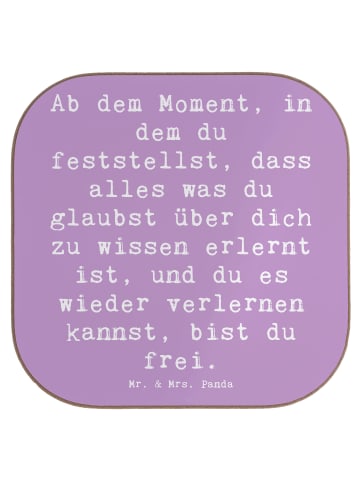 Mr. & Mrs. Panda Untersetzer für Gläser Spruch Erleuchtung und F... in Lavendeltraum