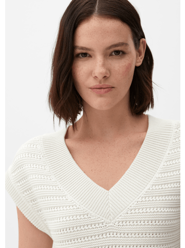 s.Oliver Strickpullover kurzarm in Creme