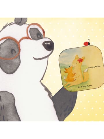Mr. & Mrs. Panda Glasuntersetzer Fuchs Mama Design mit Spruch in Weiß