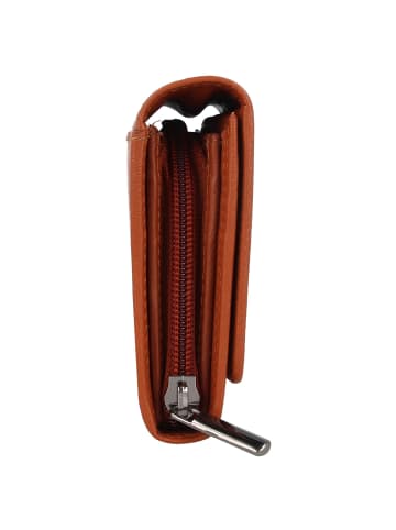 mano Donna Giulia Geldbörse Leder 19,5 cm in cognac