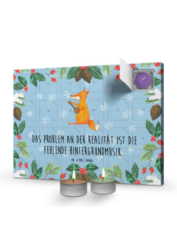 Mr. & Mrs. Panda Duftkerzen Adventskalender Fuchs Gitarre mit Sp... in Eisblau