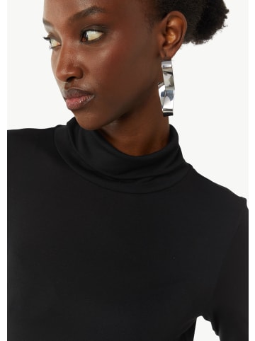 comma T-Shirt langarm in Schwarz