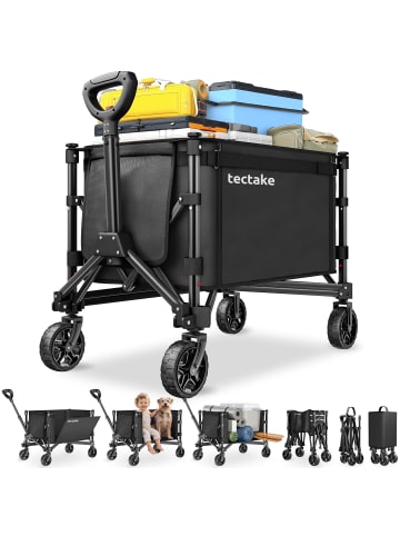 tectake Handwagen SmartRider faltbar, Profilräder, Teleskopgriff