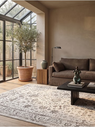 KADIMA DESIGN Teppich Kurzflor Orientalisch pflegeleicht Wohnzimmer Schlafzimmer Flur in Creme