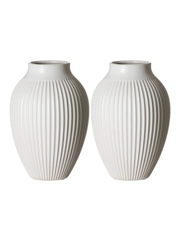 2er Set Vasen Alsta in Weiß 23 cm