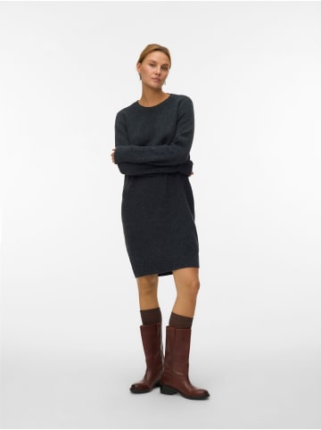 Vero Moda Strickkleid in Dark Grey Melange