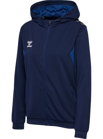 Hummel Trainingsjacke "Hmlauthentic Pl Zip Hoodie Woman" in Blau