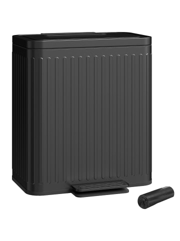 HOMCOM Mülleimer in Schwarz 45,5L x 36,5B x 51H cm