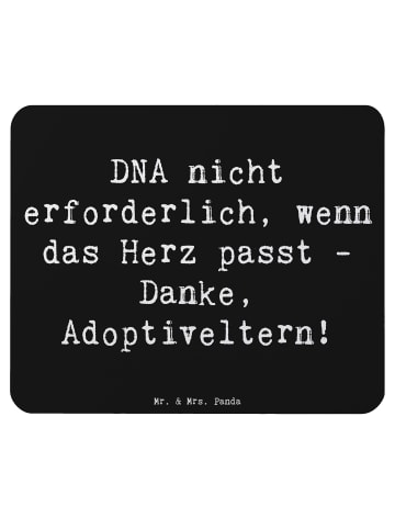 Mr. & Mrs. Panda Mauspad Liebe Adoptiveltern mit Spruch in Schwarz