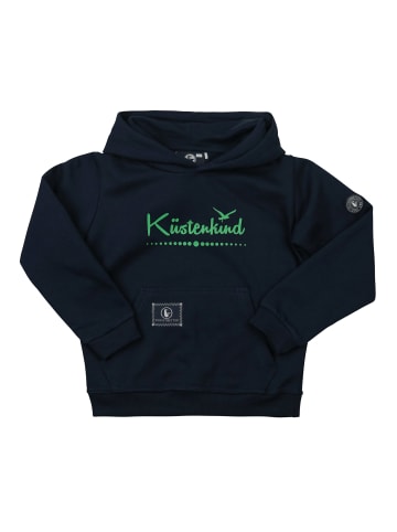 SCHIETWETTER Kinder Kapuzenpullover "Küstenkind in navy-neongreen
