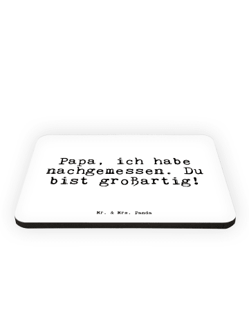 Mr. & Mrs. Panda Kühlschrankmagnet Papa, ich habe nachgemessen..... in Weiß